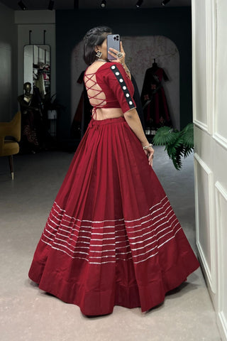 Viscose Chanderi Gota Patti Work Navratri Lehenga Choli