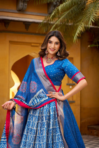 Heritage Batik Dola Silk Lehenga Choli