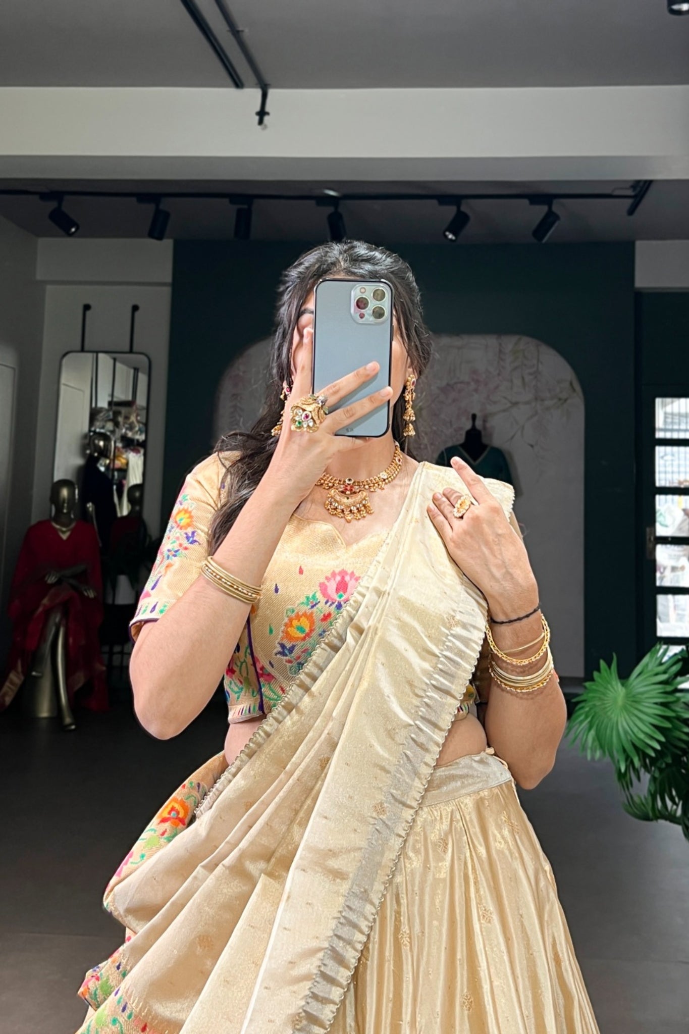 Designer Paithani Zari Weaving Shimmer Lehenga Choli With Dupatta