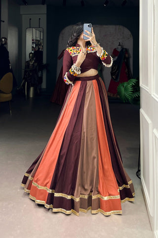 Beautiful Navratri Designer Pure Rayon Readymade Traditional Lehenga Choli