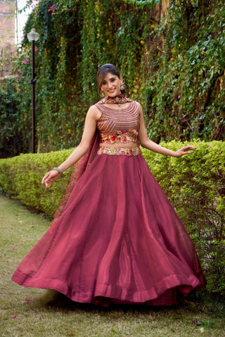 Imperial Chanda Silk Lehenga With Heirloom Embroidered Detailing