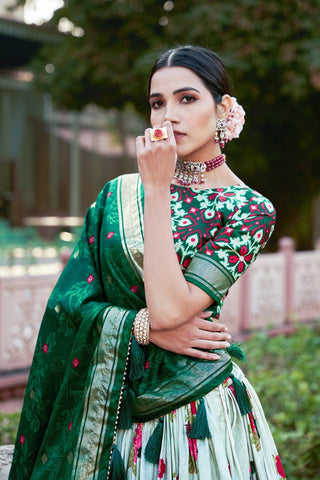 Floral Patola Print Designer Lehenga Choli