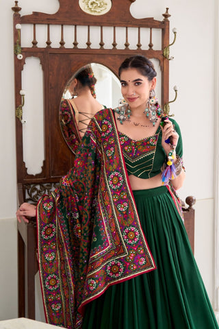 Gamthi Print Embossed Designer Beautiful Lehenga Choli
