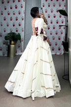 Elevate Navratri Style Original Mirror Gamthi Work With Sequins Lace Touch Up Lehenga Choli