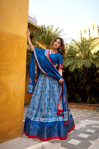 Heritage Batik Dola Silk Lehenga Choli