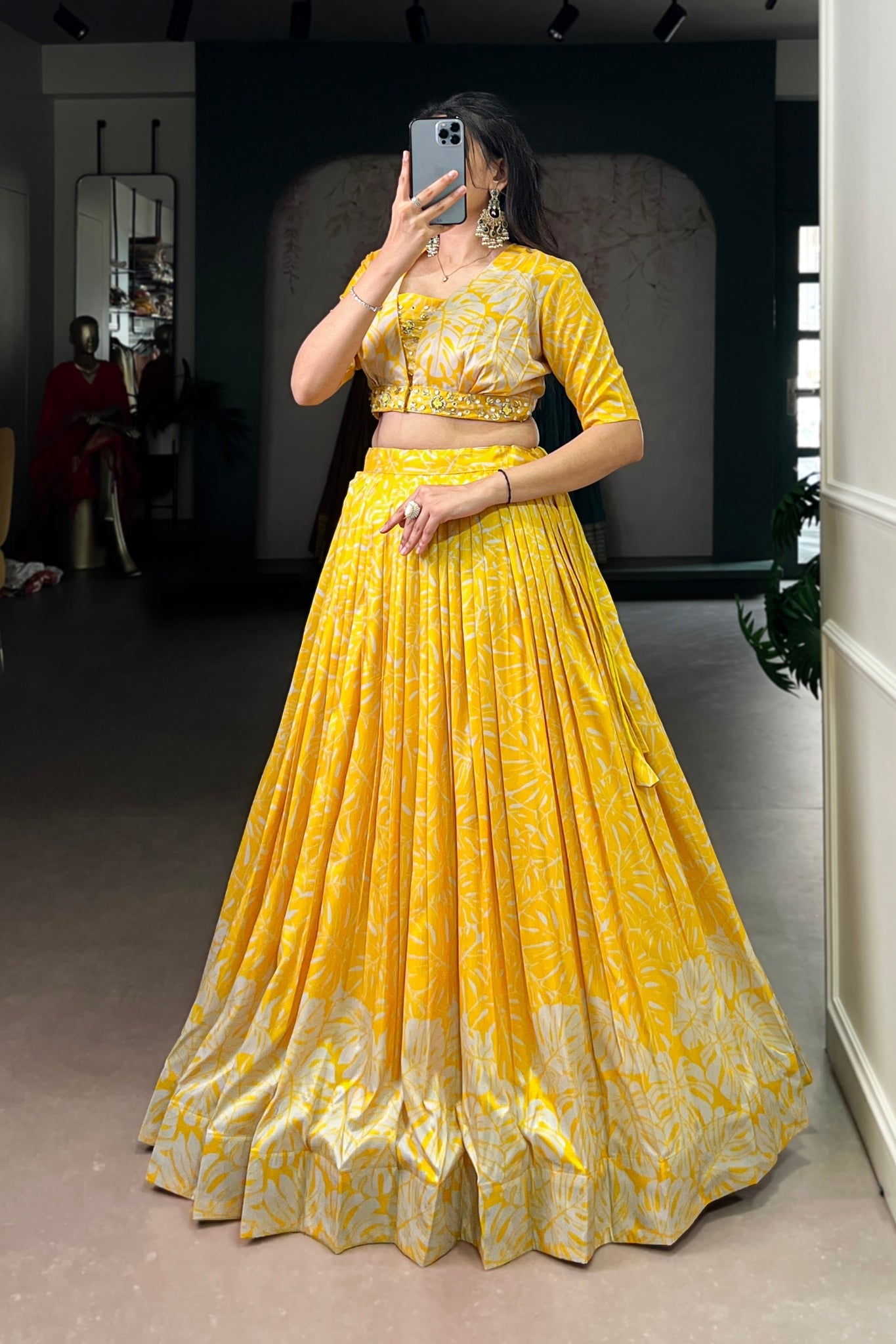 Premium Tasar Silk Co Ord Lehenga Set For Women