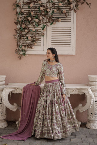 Embrace Tradition With A Party Wear Lehenga Choli With Dupatta