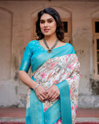 Pure Banarasi Silk Saree Weaved With Golden Zari Comes With Tassels