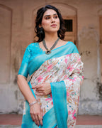 Pure Banarasi Silk Saree Weaved With Golden Zari Comes With Tassels