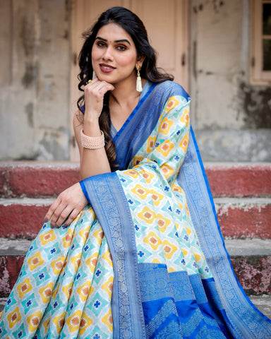 Pure Banarasi Silk Saree Weaved With Golden Zari Comes With Tassels