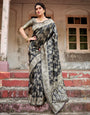 Pure Silk Saree Weaved With Zari Comes With Heavy Banarasi Brocade Blouse