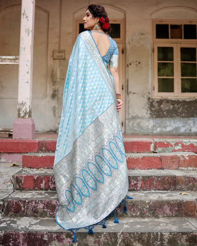 Pure Gaji Silk Saree Weaved With  Zari Comes With Tassels