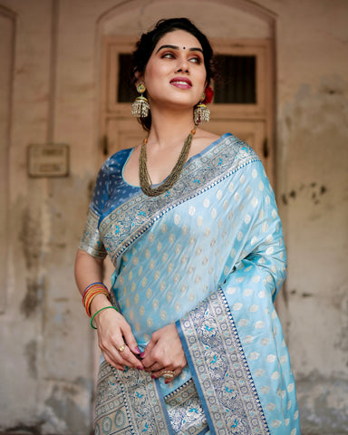 Pure Gaji Silk Saree Weaved With  Zari Comes With Tassels