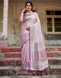 Pure Gaji Silk Saree Weaved With  Zari Comes With Tassels