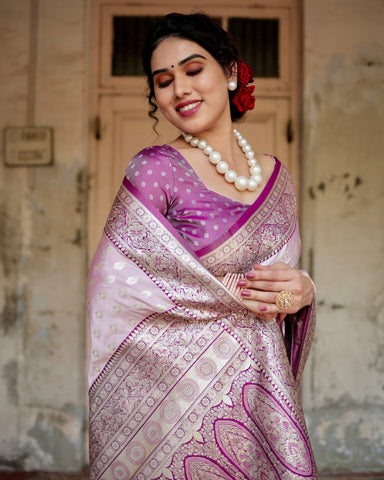 Pure Gaji Silk Saree Weaved With  Zari Comes With Tassels