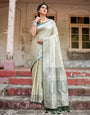 Pure Gaji Silk Saree Weaved With  Zari Comes With Tassels