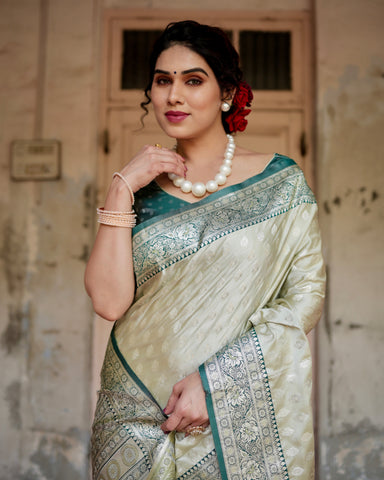 Pure Gaji Silk Saree Weaved With  Zari Comes With Tassels