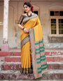 Pure Silk Saree Weaved With Zari Comes With Heavy Banarasi Brocade Blouse