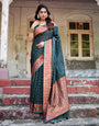 Pure Gaji Silk Saree Weaved With  Zari Comes With Tassels