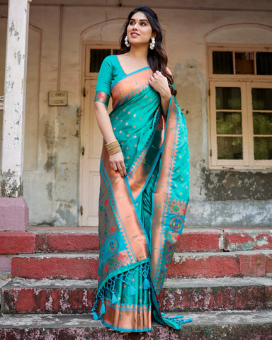 Pure Gaji Silk Saree Weaved With  Zari Comes With Tassels