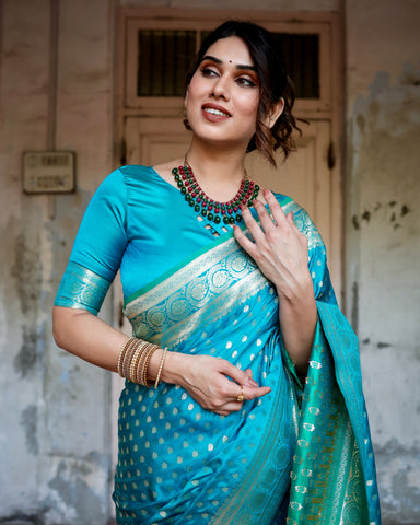 Pure Gaji Silk Saree Weaved With  Zari Comes With Tassels