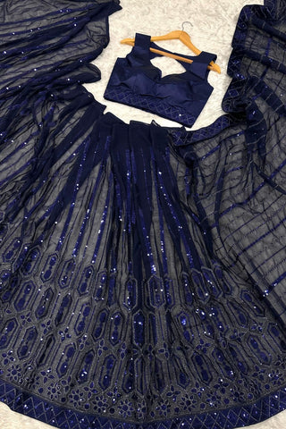 Blue Color Bollywood Georgette Saree