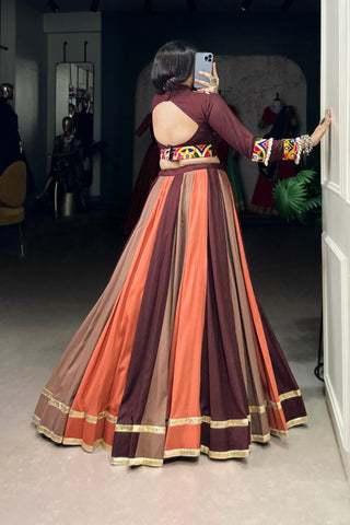 Beautiful Navratri Designer Pure Rayon Readymade Traditional Lehenga Choli