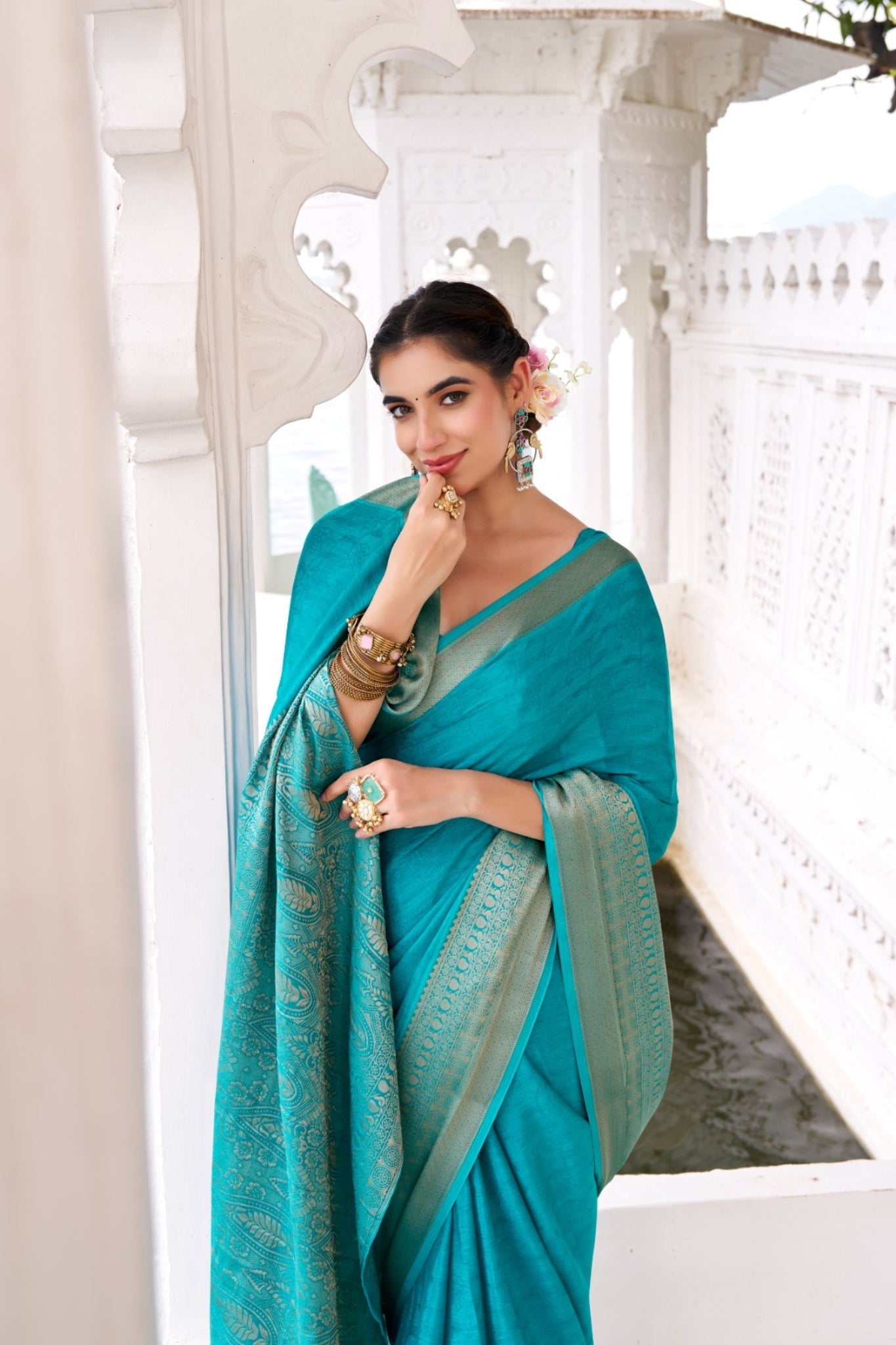 Chinon Saree With Zari Weaving Explore Acriine Ethnic Collection