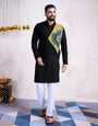 Traditional Men's Kurta for Garba Nights - Black