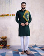 Traditional Men's Kurta for Garba Nights - Green