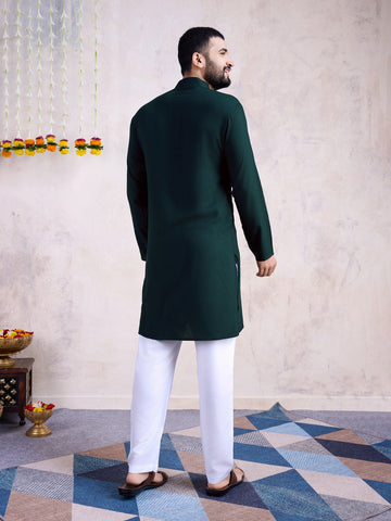 Traditional Men's Kurta for Garba Nights - Green