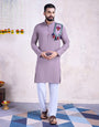 Traditional Men's Kurta for Garba Nights - Dusty Purple