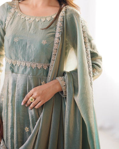 Stunning Fandy Silk with Coading & Sequence work Wedding Suit Set