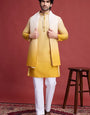 Stylish Designer Men’s Kurta (With Dupatta) Set with Real Mirror Work