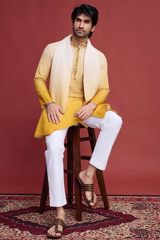 Stylish Designer Men’s Kurta (With Dupatta) Set with Real Mirror Work