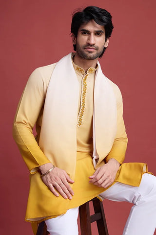 Stylish Designer Men’s Kurta (With Dupatta) Set with Real Mirror Work