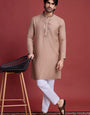 Stylish Grey Kurta for Men – Mirror Work on Viscose