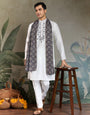 Simple & Stylish White Kurta with Dupatta for Men