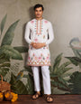 Classy Look Festive Occasion White Kurta for Mens