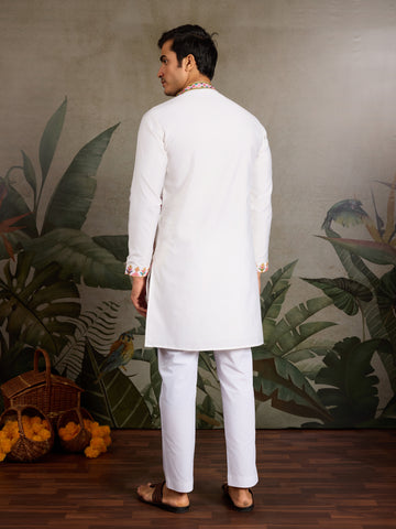 Classy Look Festive Occasion White Kurta for Mens