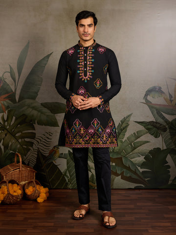 Luxurious Black Kurta for Wedding & Festive Days