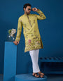 Haldi Special Yellow Outfit Kurta for Mens Wear Collection