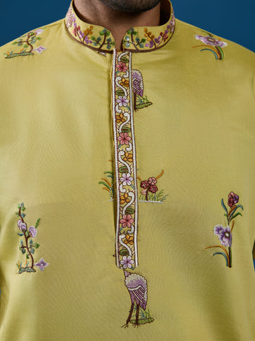 Haldi Special Yellow Outfit Kurta for Mens Wear Collection