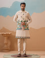 Latest Beige Color Koti Kurta Set for Mens Wear Collection