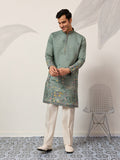 Stylish Pista Mens Wear Kurta for Wedding Occasions