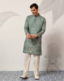 Stylish Pista Mens Wear Kurta for Wedding Occasions