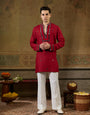 Maroon Rayon Mirror Kurta Set | Tulip Designer