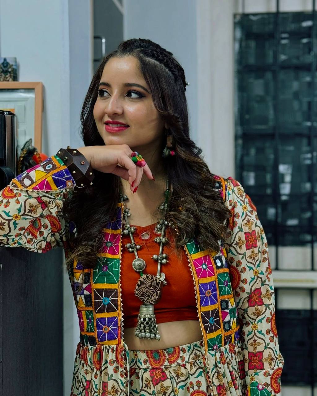 Navratri Special Pure Cotton with 6 Meter Big Flair Lehenga Choli Set