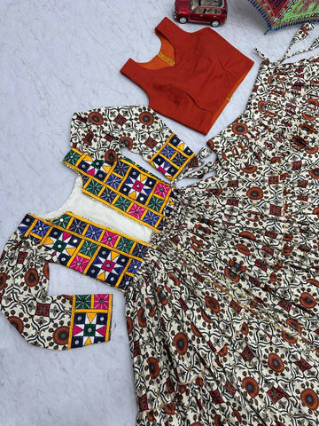 Navratri Special Pure Cotton with 6 Meter Big Flair Lehenga Choli Set