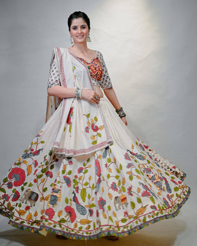 Navratri Special Pure Cotton with 6 Meter Huge Flair Lehenga Choli Set